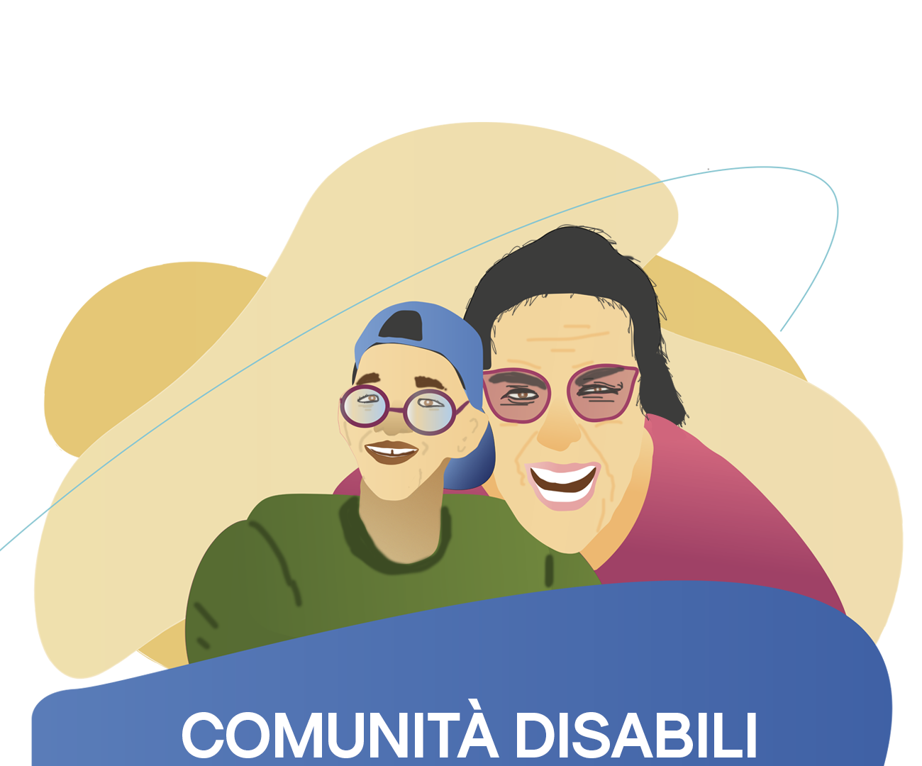 illustrazione con disabili